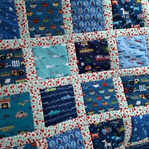 High quality unique quilt/patchwork quilt with funny motifs, made of designer quality fabrics, lovingly color coordinated, finely stitched image 5