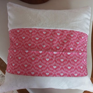 High-quality, unique patchwork cushion cover made from designer quality fabrics, lovingly coordinated in color, finely quilted image 6