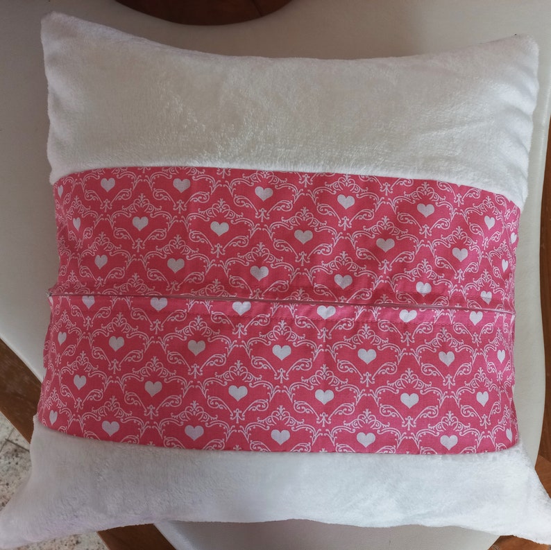 High-quality, unique patchwork cushion cover made from designer quality fabrics, lovingly coordinated in color, finely quilted image 6