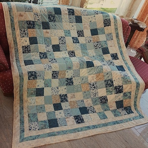 Neu! Cascade! Übergröße! Kuschelige Unikatdecke aus Designerstoffen, farblich liebevoll abgestimmt, fein abgesteppt!