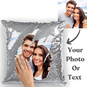 Custom Sequin Pillow | Hidden Message Pillow | Sequin Pillow Personalized | Custom Magic Pillow