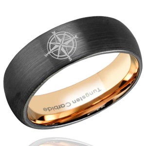 Glow in the Dark Compass Ring Etsy