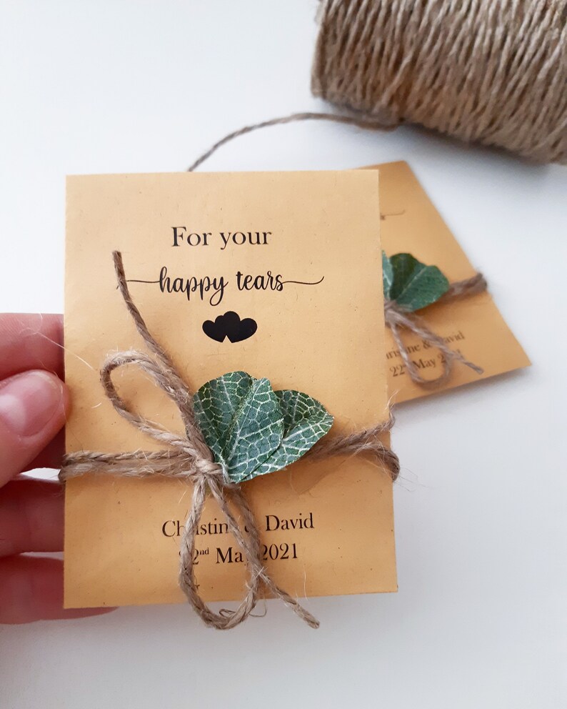 Rustic wedding rustic wedding tissue packet wedding tissues wedding favors happy tears eucalyptus wedding decor happy tears envelope