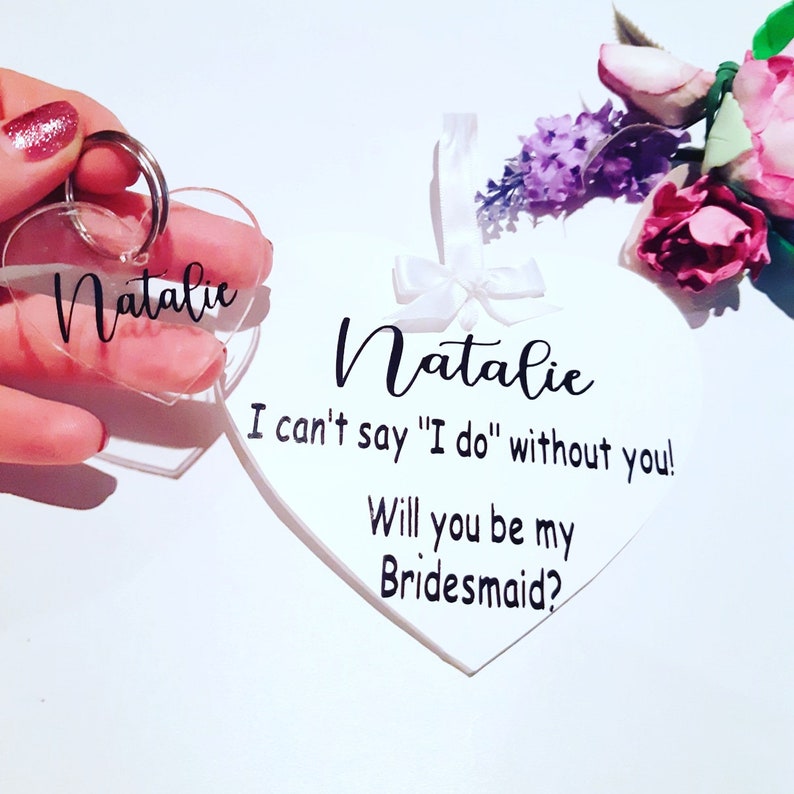 hen do gift I can/'t say I do without you wedding gift bridesmaid heart wedding proposal Bridesmaid proposal maid of honour proposal