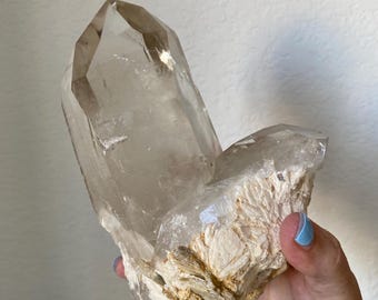 Natural Lemurian Crystal Quartz with Mica Matrix (2 lbs) / Brazil