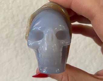 Genuine Chalcedony Skull / Brazil # 2
