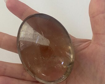 Smoky Quartz Palm Stone / Brazil