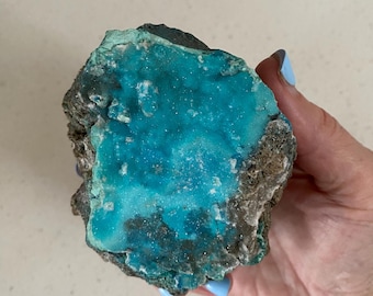 Raw Chrysocolla Druzy  / Peru #2