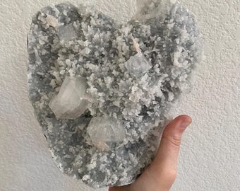 Apophyllyte Crystals on Chalcedony Coral / India