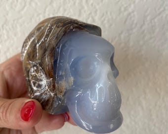 Genuine Chalcedony Skull / Brazil #5
