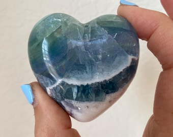 Fluorite Crystal Heart / Mexico #15