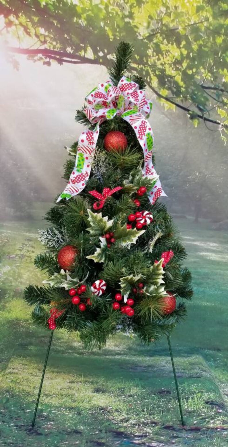 Christmas Candy Christmas Tree Pine Cemetery Decoration | Etsy
