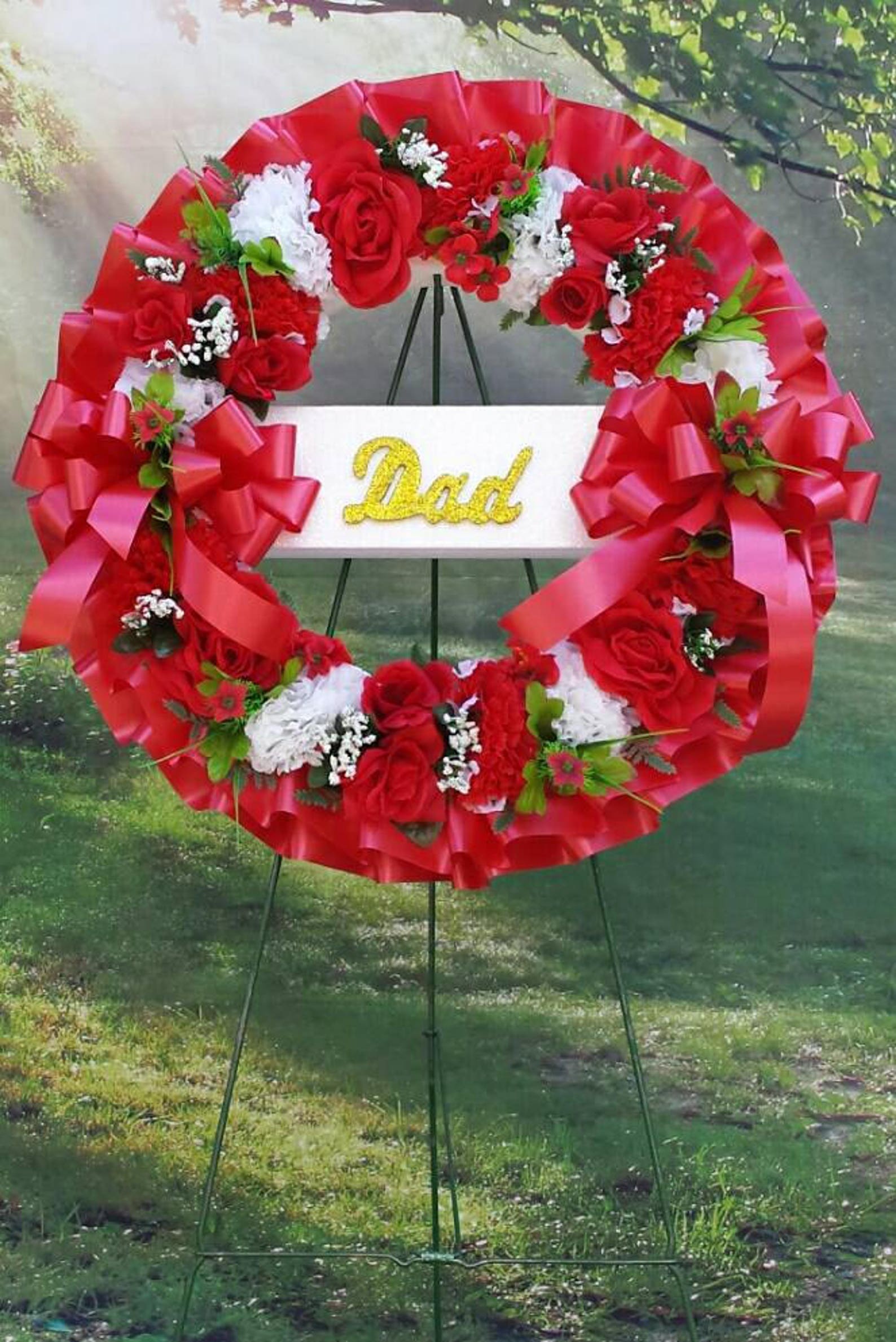 Cemetery Wreath Sympathy Son Dad Brother Uncle Etsy