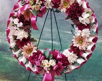 30 Inch Cemetery Easel, Cemetery Wreath, Gravesite, Funeral Wreath Easel, Wreath  Stand 