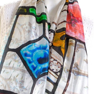 Silk Tabby Scarf: “The Convent Style”