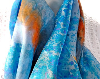 Silk Tabbi Scarf “Sea Stars”