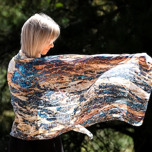 Silk Chiffon Scarf &quot;Eucalyptus Bark&quot;