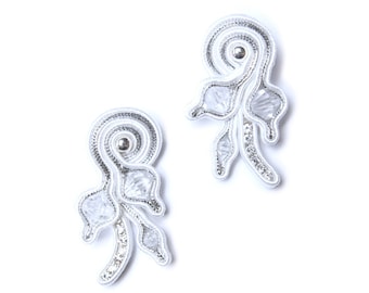 Bridal soutache jewelry earrings, soutache jewelry, soutache earrings, Soutache Jewelry, Statement, bridal jewelry