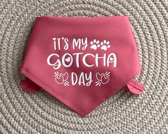 Gotcha Day Dog Bandana, Tie On Style Gift Present