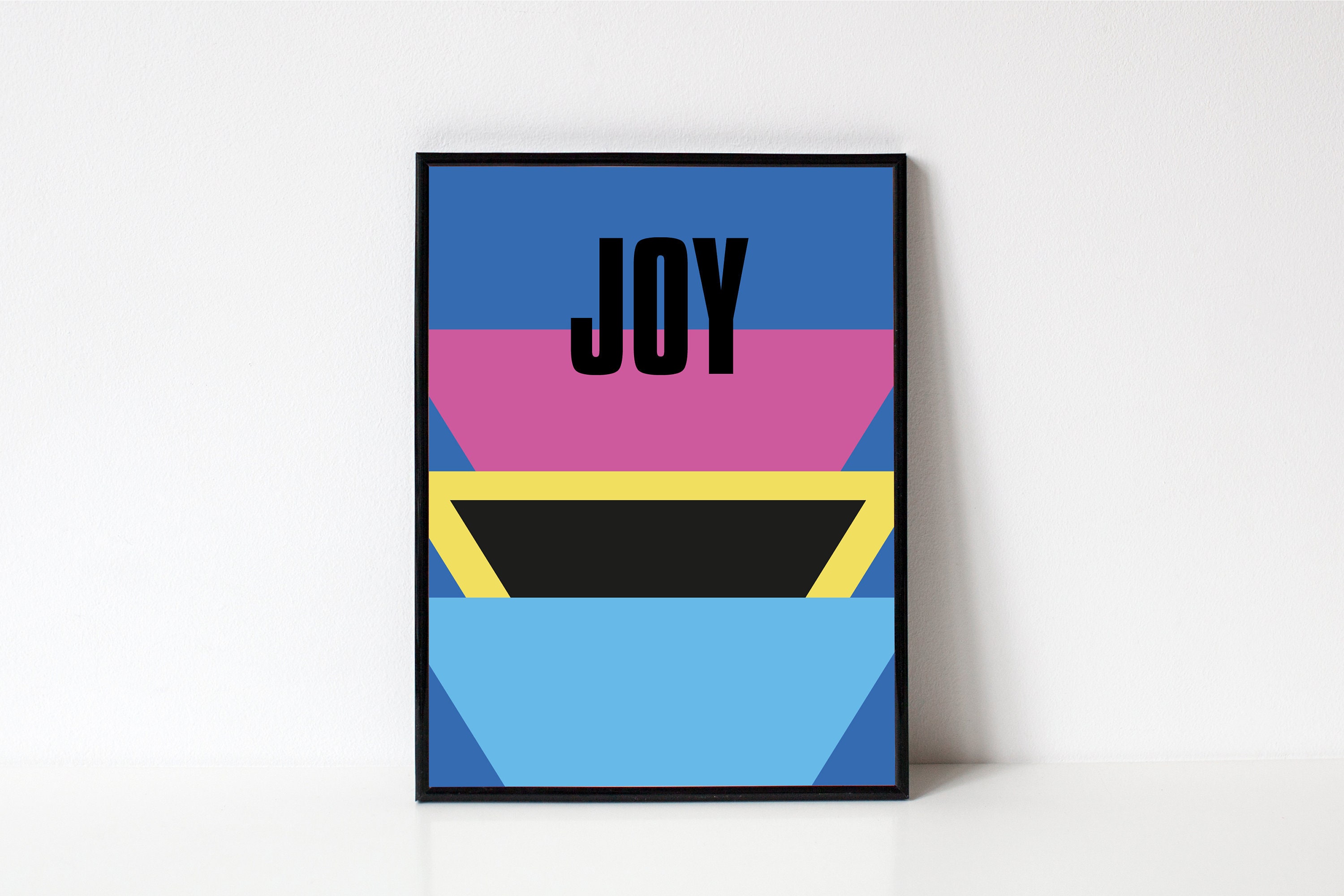 JOY Printable Art Colorful Joy Sign Typography Poster Joy | Etsy