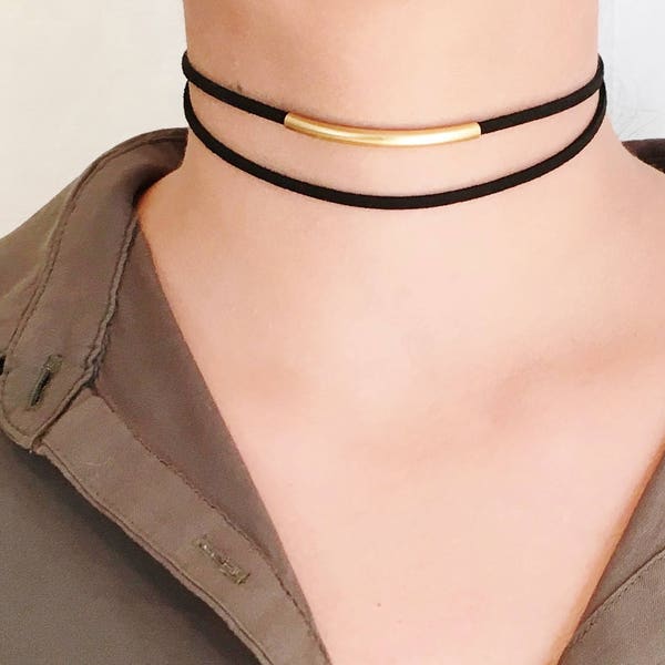 Suede Choker Necklace, Black Suede Choker, Black Choker Necklace, Thin Suede Choker, Boho Suede Choker, choker collar, gift for a woman