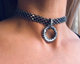 Schlangenkette O Ring Anhänger Kragen: Eleganter Schmuck für jeden Tag