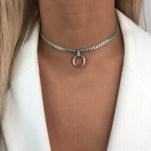 Gold Day Collar with O ring Pendant