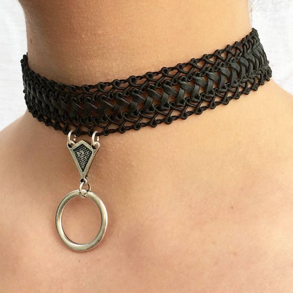 Black choker necklace black boho choker black leather choker gothic choker collar choker tattoo choker chocker