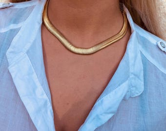 Gouden of zilveren visgraatketting choker: valentijnscadeau