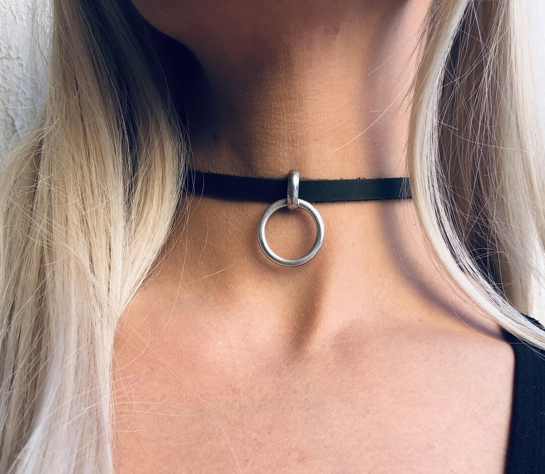 Black O-ring Choker Collar: Soft Sub-inspired Design - Etsy