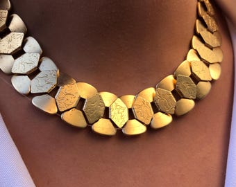 Geometric Silver Plated Choker: Edgy Punk Necklace