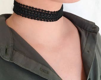 Leather choker necklace black choker necklace, Chic Choker, Boho Choker, Tattoo Choker, gothic choker, Gift for a women, Neck choker collar