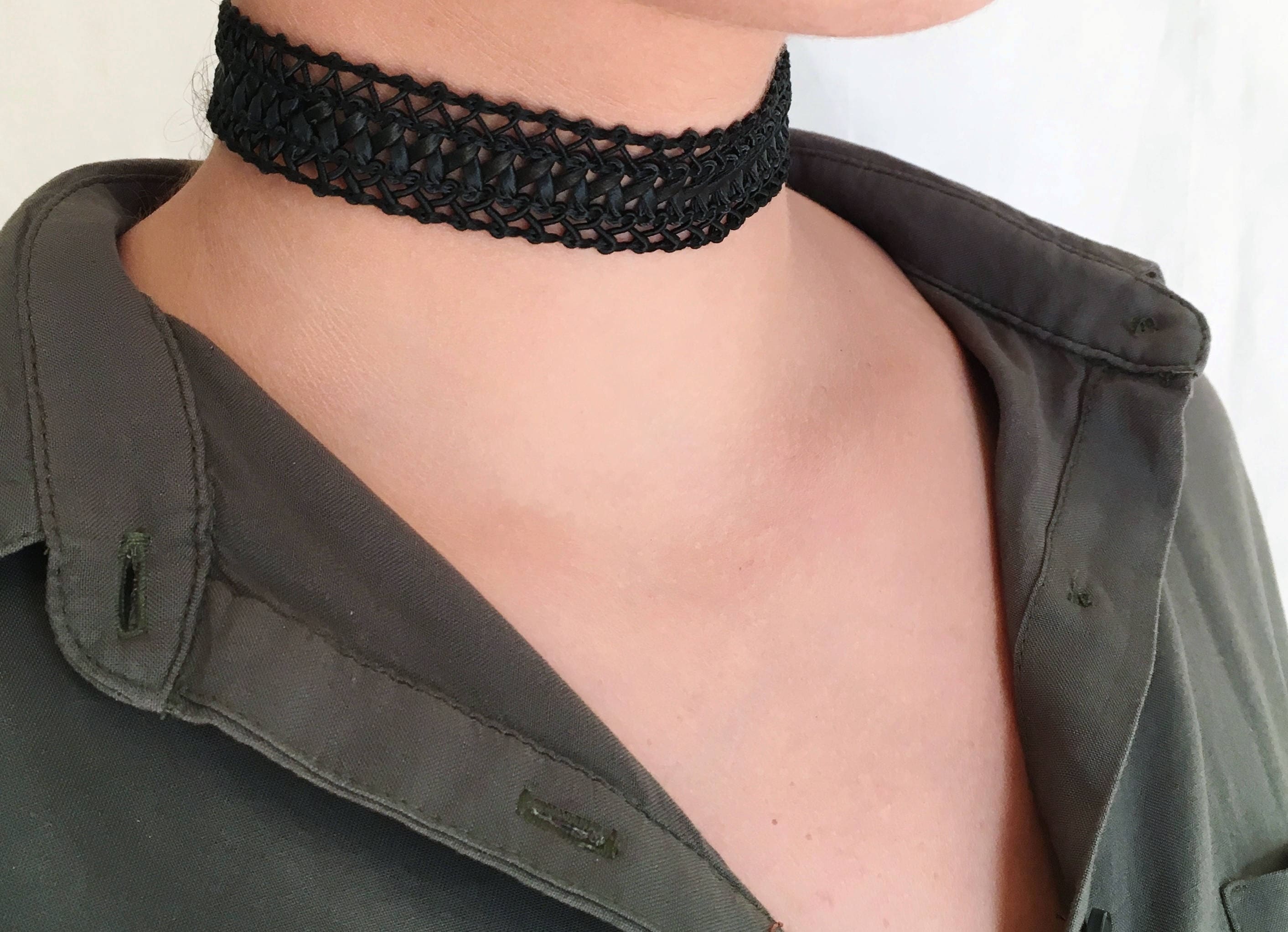 Multilayer Lace Tattoo Choker Black | The Boho Boutique