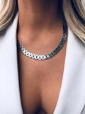 Silver Statement Choker, Geometric Link Chain product logo