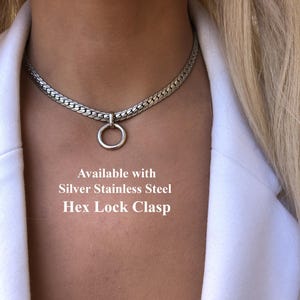 Gold O Ring Choker Necklace: Minimalist Day Collar image 8
