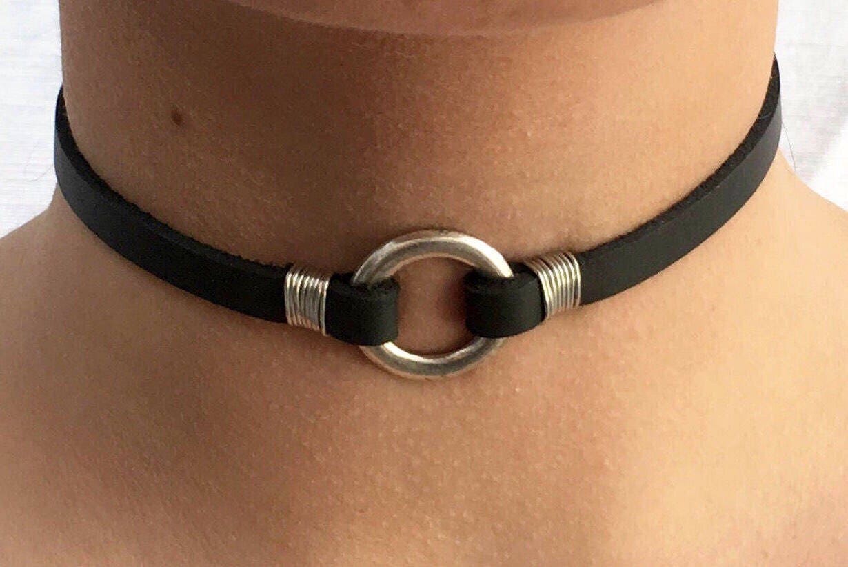 Womens Love Heart Leather Choker Punk PU Necklace Goth Choker Soft Collar  Chain | eBay