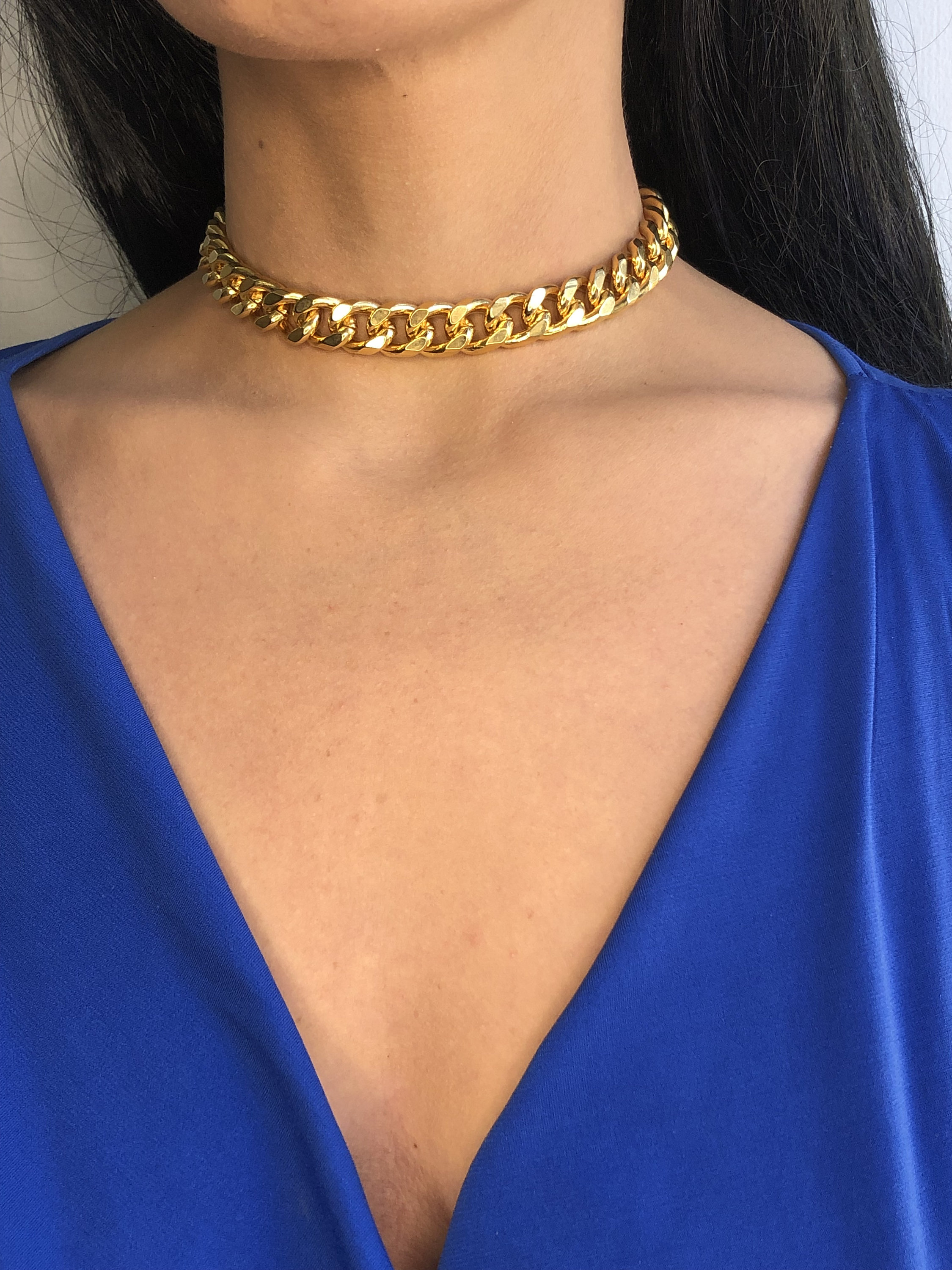 Gold Chain Choker Choker Necklace Gold Choker Chain Link Etsy