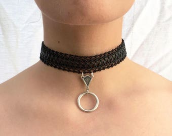 Choker collar Gothic choker Black choker necklace black boho choker black leather choker choker tattoo choker chocker for her