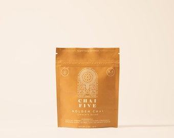 Té Chai de Cúrcuma Orgánico: Latte de Leche Dorada, Mezcla de Adaptógenos, Tamaño Pequeño