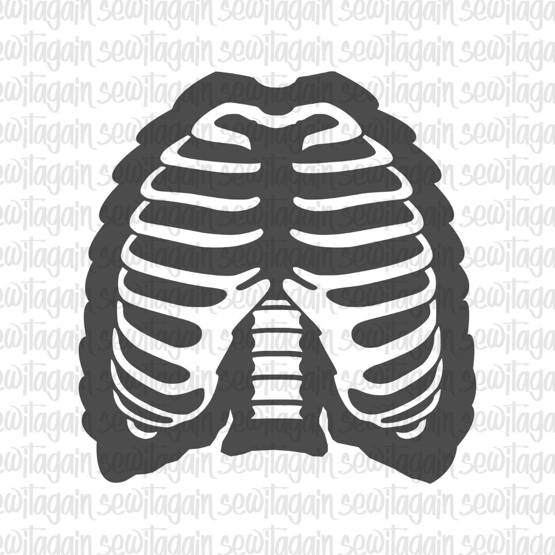 Front Ribs Design Digital Stencil PDF Download Printable at Home Easy ...