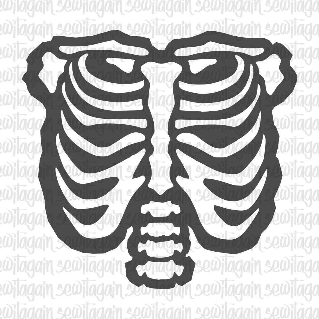 Front Ribs Design Digital Stencil PDF Download Printable at Home Easy ...