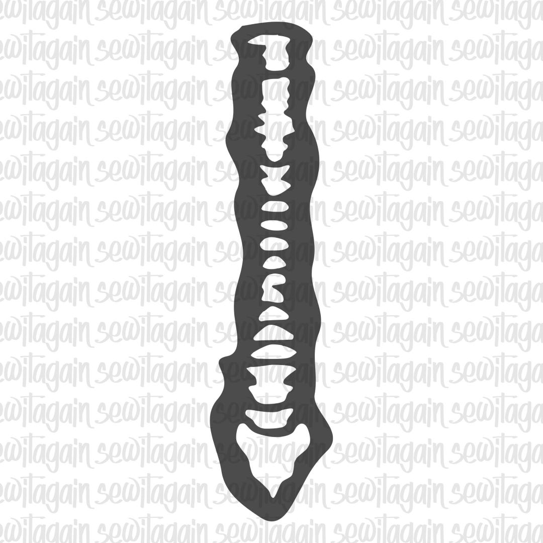 Small Printable Ribs Back Spine Skeleton Ribs Design Digital Stencil PDF Download Printable ...