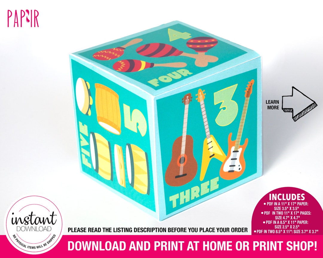 PRINTABLE - Learning Cube Educational Toy | Montessori Baby Toys ...