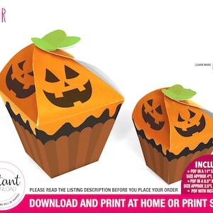 PRINTABLE Halloween Cupcake box - perfect for treats or party favors!