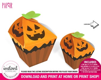 PRINTABLE Halloween Cupcake box - perfect for treats or party favors!