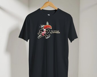 Retro Toucan Running T-Shirt, I've earned my Guinness inspired Tee, Funny Fitness Gift for Runners, vintage style