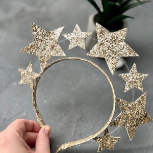 Galaxy Goddess Star Headband Celestial Star Hair Jewelry star head piece costume star crystal head band Wedding celestial halo  stars  crown