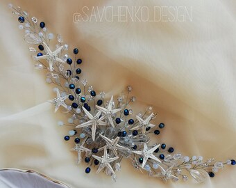 Royal Blue Rose Flower Hair Comb Bridesmaid Fascinator Bridal Wedding 1950s 5015