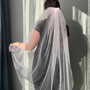 Bright Pink Veil Dusty Pink Trend Blush Hot Pink Sparkle Veil Blush Bridal Veil Pink Rose Blush Veil Pastel Dusty Pink Wedding Veil