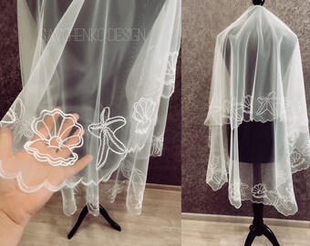 beach wedding veils